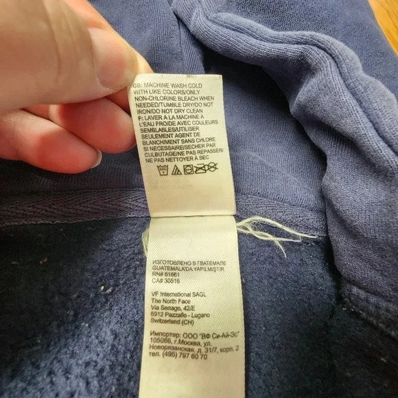 The North Face Men's Navy Blue Hooded Sweatshirt Full Zip Size M - Picture 5 of 12